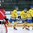 ZUG, SWITZERLAND - APRIL 23: Sweden's Joel Eriksson Ek #28 celebrates with teammates after scoring a second period goal against Canada during quarterfinal round action at the 2015 IIHF Ice Hockey U18 World Championship. (Photo by Francois Laplante/HHOF-IIHF Images)